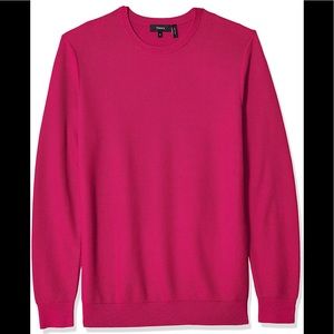 NWOT Theory Men's Riland Pique Crewneck Cotton Sweater size L